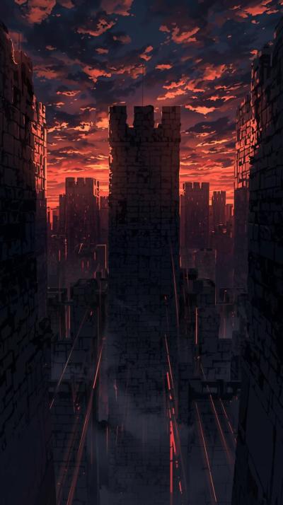Attack On Titan Wall Skyline