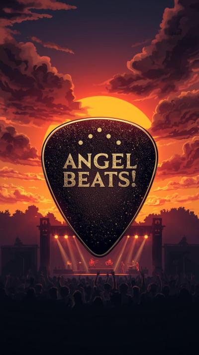 Beck Guitar Pick Angel Beats Afterlife School Suns