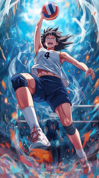 Haikyuu Volleyball Jump Freeze Frame