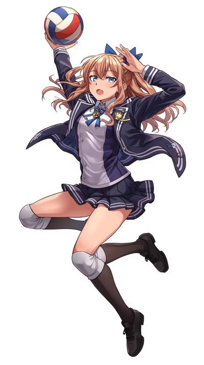 Violet Evergarden LeHaikyuu Volleyball Jump Freeze