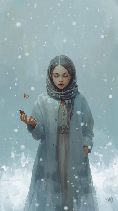 Re Zero Butterfly Snow Rewind