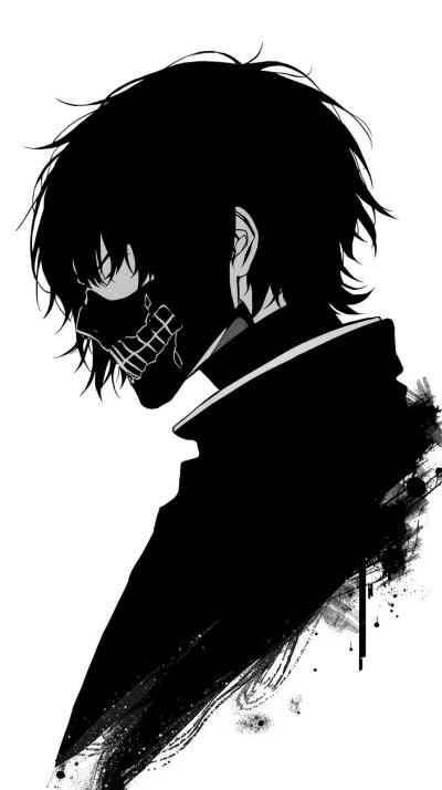 Bleach ZanpakutTokyo Ghoul Half Mask Portraito Sil