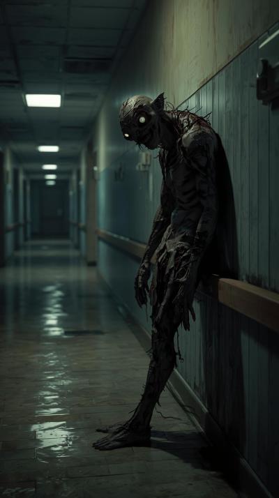 Monster Chilling Hospital Corridor