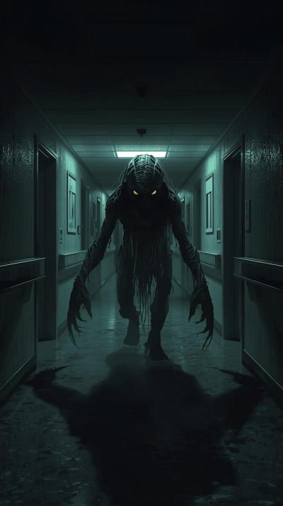 Monster Chilling Hospital Corridor