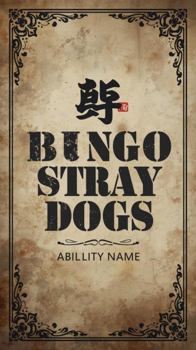 Bungo Stray Dogs Ability Name Card