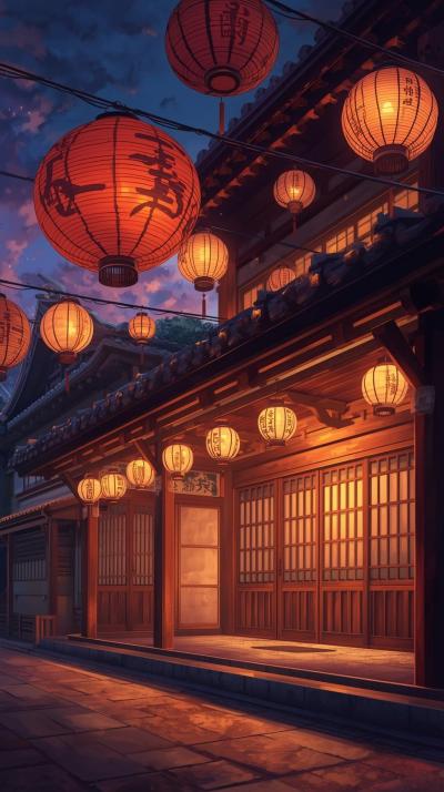 Spirited Away Bathhouse Lanterns