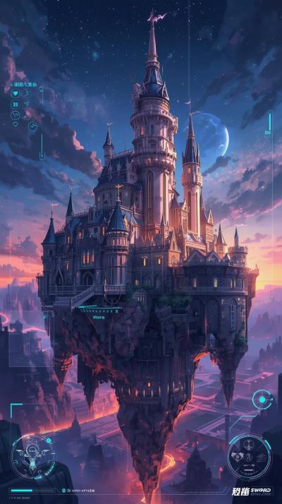 Sword Art Online Floating Castle HUD