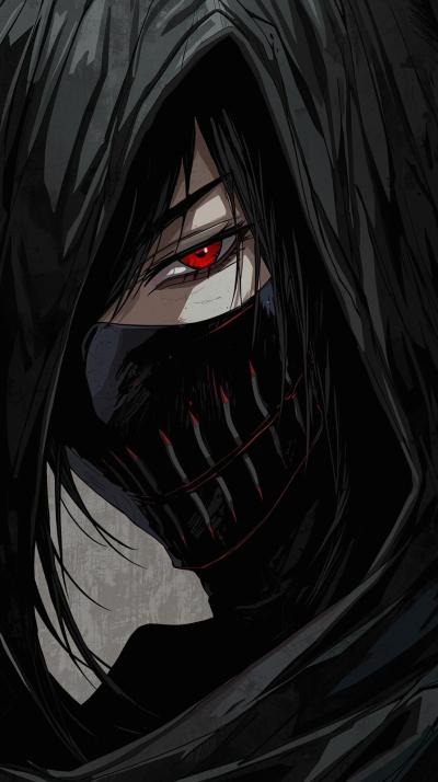 Tokyo Ghoul Half Mask Portrait
