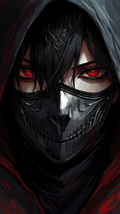 Tokyo Ghoul Half Mask Portrait