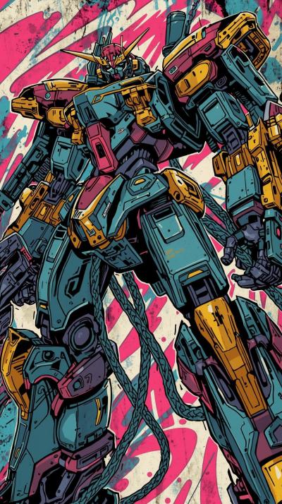 JoJo Golden WinEvangelion Unit Power Cabled Graffi