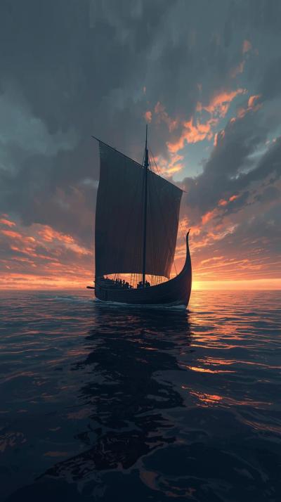 Vinland Saga Longship At Dawn