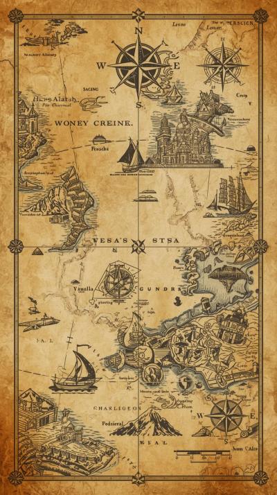 One Piece Treasure Map Poster