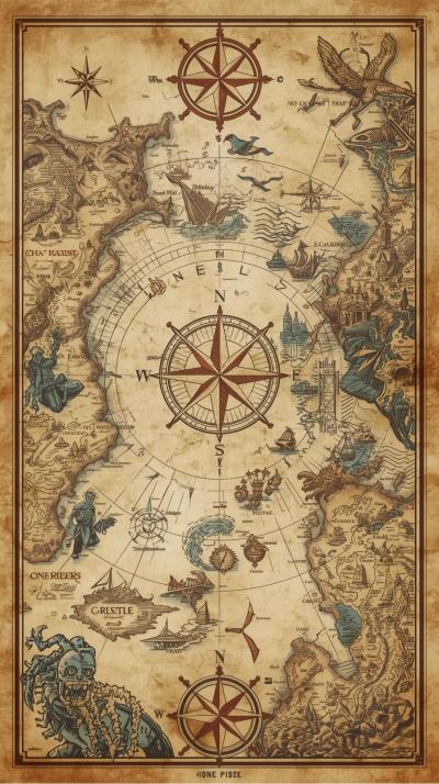 One Piece Treasure Map Poster