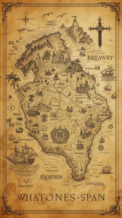 One Piece Treasure Map Poster