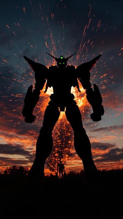 One Punch Man SerEvangelion Mecha Silhouette At Du