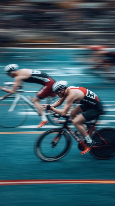Triathlon Transition Blur