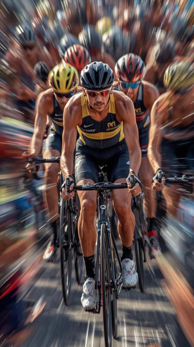 Triathlon Transition Blur