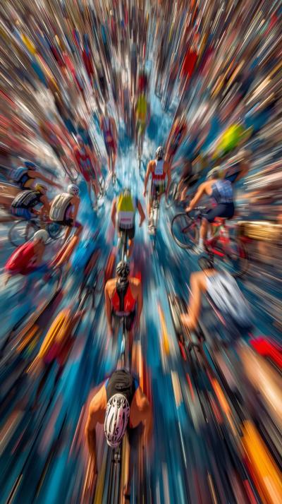 Triathlon Transition Blur