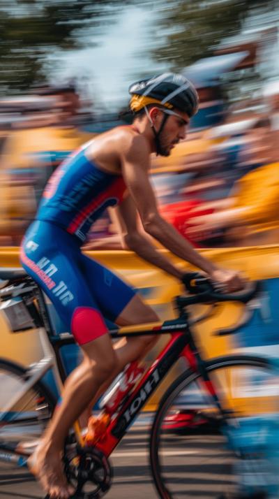 Triathlon Transition Blur