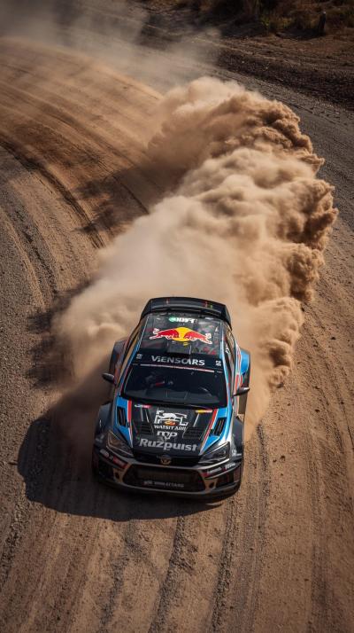 Rally Car Gravel Drift