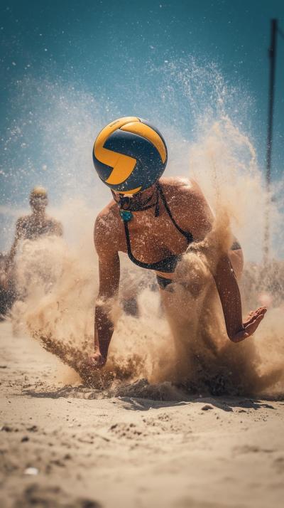 Beach Volleyball Sand Dive
