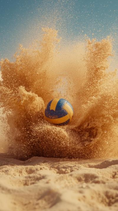 Beach Volleyball Sand Dive