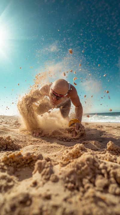 Beach Volleyball Sand Dive