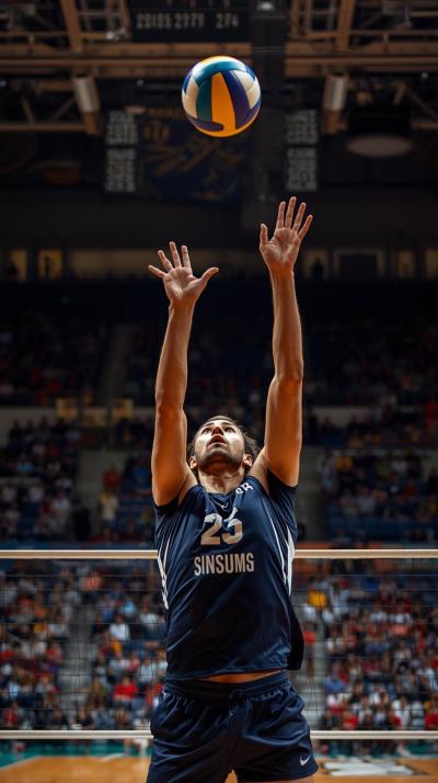 Volleyball Roof Block Moment