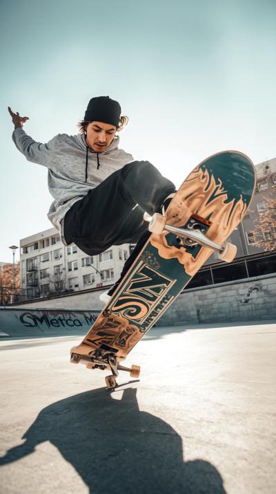 Skateboard Kickflip Freeze