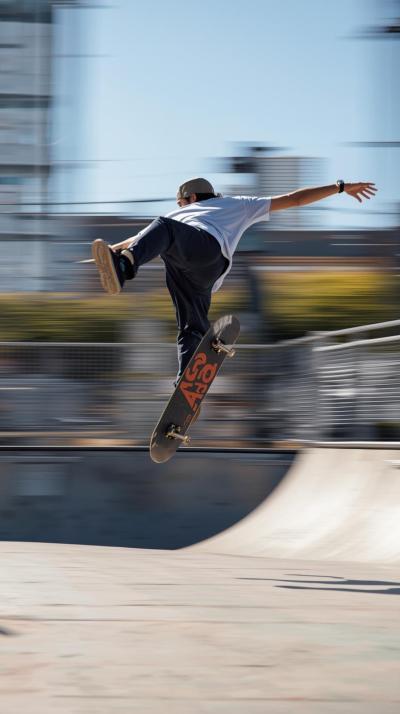 Skateboard Kickflip Freeze