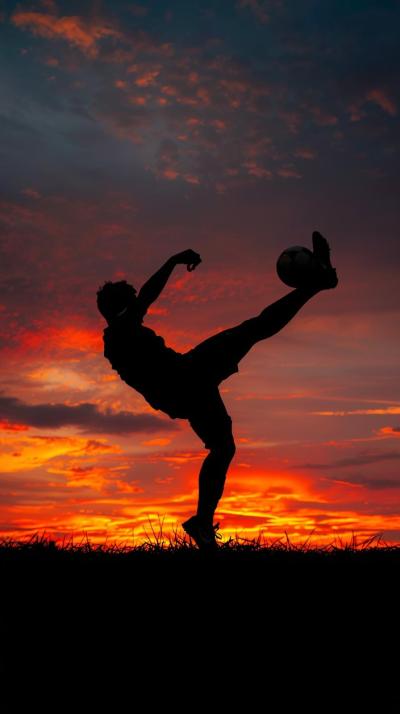 Bicycle Kick Goal Silhouette
