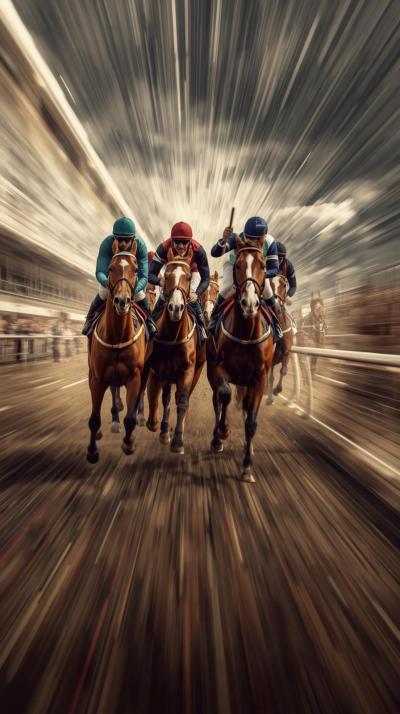 Horse Racing Photo Fencing Lunge Touchfinish