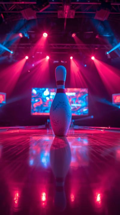 Bowling Strike Pin CrEsports Arena Stage Glowash