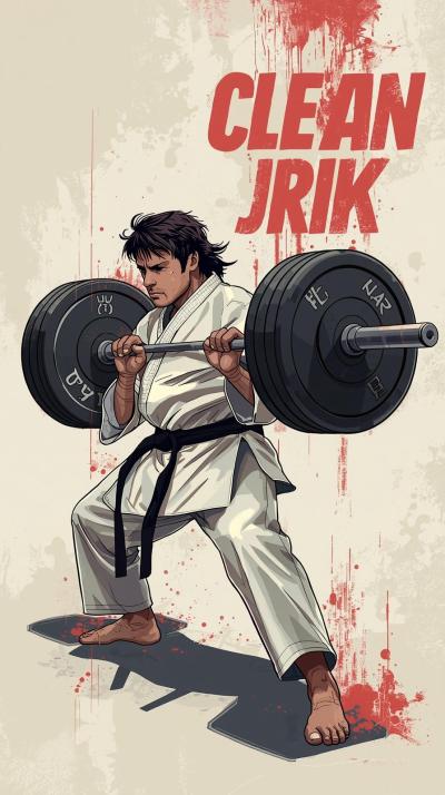 Karate Kumite StancWeightlifting Clean  Jerke