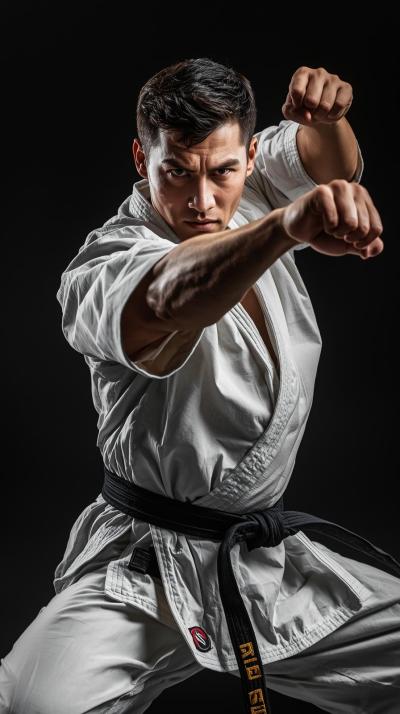 Karate Kumite StancWeightlifting Clean  Jerke