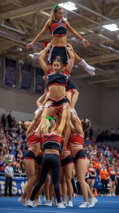 Cheerleading Stunt Pyramid