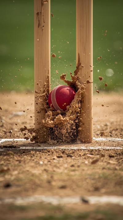 Cricket Yorker Stump Splash