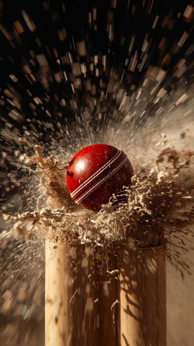 Cricket Yorker Stump Splash