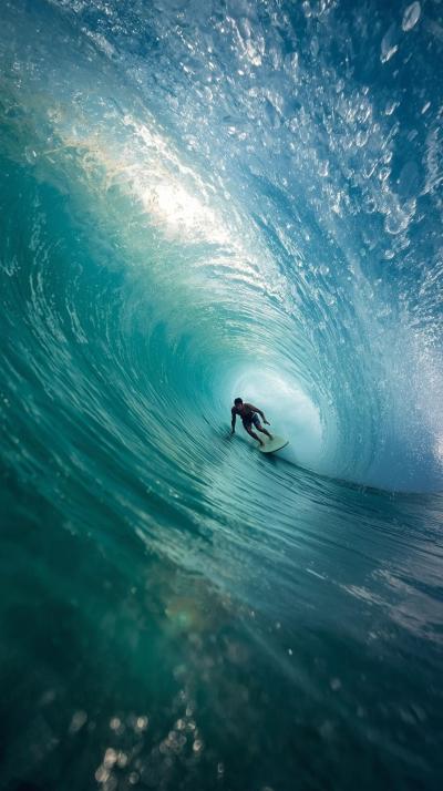 Surfing Barrel Tube Ride