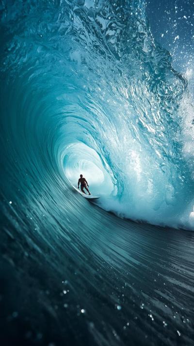 Surfing Barrel Tube Ride