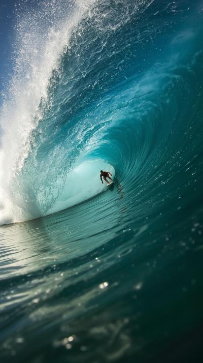 Surfing Barrel Tube Ride