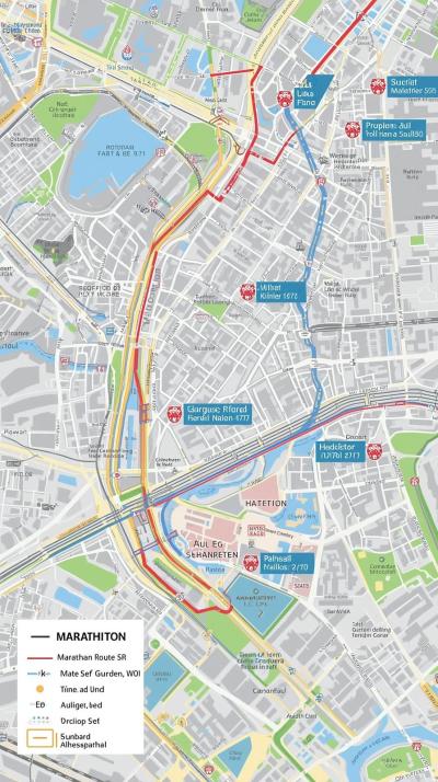 Marathon Route City Map