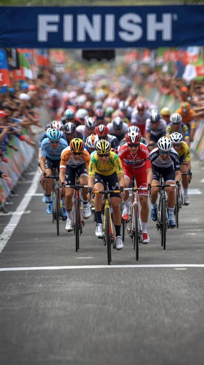 Cycling Peloton Sprint Finish