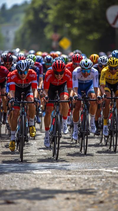 Cycling Peloton Sprint Finish