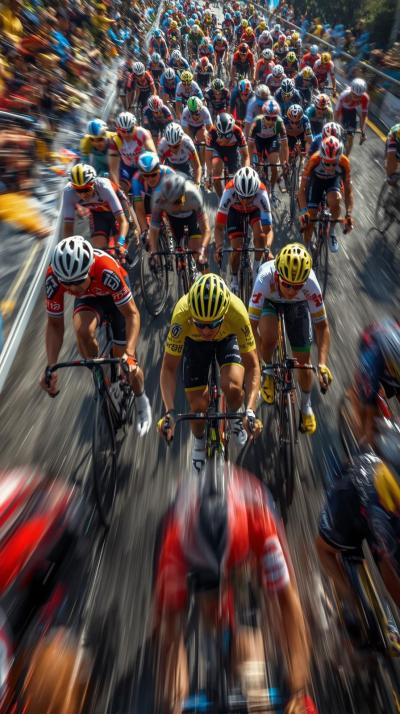 Cycling Peloton Sprint Finish