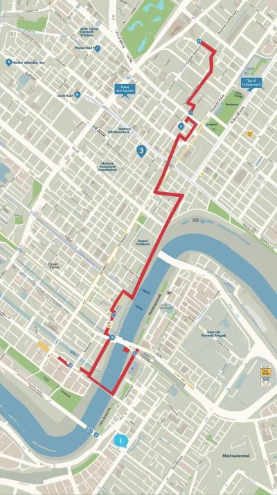 Marathon Route City Map