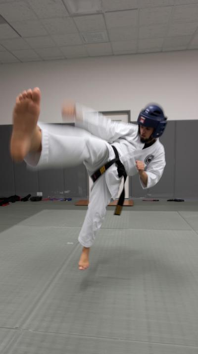 Taekwondo Head Kick Snap
