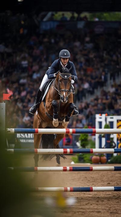 Equestrian Show Jump Oxer