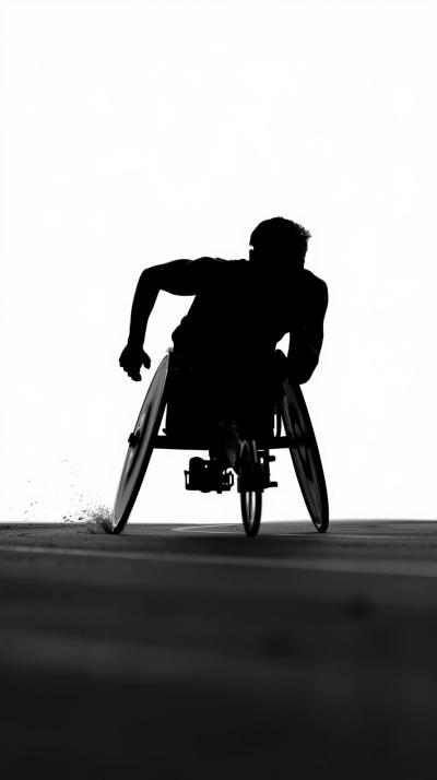 Paralympic RacBicycle Kick Goal Silhouetteing Chai