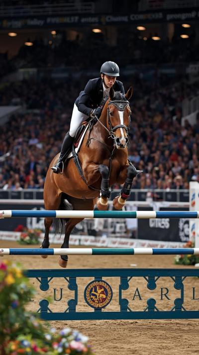 Equestrian Show Jump Oxer
